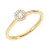 Liven Co. Rose Cut Round with Diamond Halo Ring Gold Finger Ring Liven Co. Yellow Gold 7 