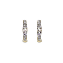 Tresor Graduated Diamond Huggies Gold Earrings-Standard Tresor   