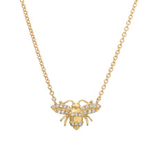  Liven Co. Bee Diamond Necklace Gold Necklaces Liven Co. Small  