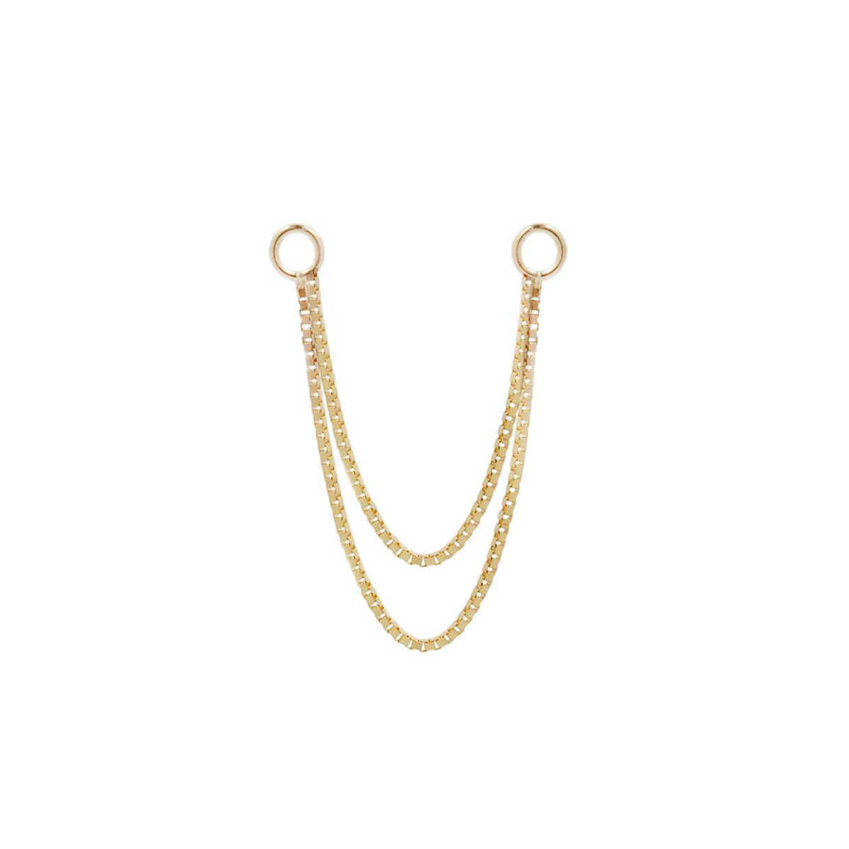 Teardrop CZ Chain - Solid 14kt Gold - Body Jewelry Rose Gold