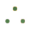 Buddha Jewelry Peekaboo Gold Press Fit with Sandblasted Green Tourmaline Piercing Jewelry > Press Fit Buddha Jewelry