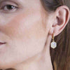 Jorge Revilla Geo Earrings Rainbow Moonstone Gold Plated Earrings-Standard Jorge Revilla
