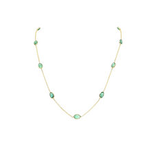  Tresor Oval Emerald Necklace Gold Necklaces Tresor   
