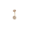 BVLA Navel The Rose Rainbow Moonstone with Genuine Diamond Gold Piercing Jewelry > Navel Body Vision Los Angeles