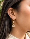Doves by Doron Paloma Mint Mojito Diamond Earrings Gold