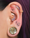 Buddha Jewelry Enlighten Gold Press Fit with Amethyst Ombre Piercing Jewelry > Press Fit Buddha Jewelry