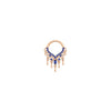 Anais Clicker with Blue Sapphire (Lab Grown) Clickers Buddha Jewelry 14k Rose Gold 16g 5/16" (8mm)