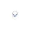 Anais Clicker with Blue Sapphire (Lab Grown) Clickers Buddha Jewelry 14k White Gold 16g 5/16" (8mm)