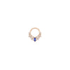 Anoora Clicker with Blue Sapphire (Lab Grown) Clickers Buddha Jewelry 14k Rose Gold 16g 5/16" (8mm)