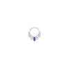 Anoora Clicker with Blue Sapphire (Lab Grown) Clickers Buddha Jewelry 14k White Gold 16g 5/16" (8mm)