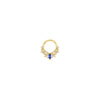 Anoora Clicker with Blue Sapphire (Lab Grown) Clickers Buddha Jewelry 14k Yellow Gold 16g 5/16" (8mm)