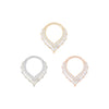 Buddha Jewelry Arise Clicker with Mother of Pearl Gold Piercing Jewelry > Clicker Buddha Jewelry