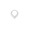 Buddha Jewelry Arise Clicker with Mother of Pearl Gold Piercing Jewelry > Clicker Buddha Jewelry White Gold