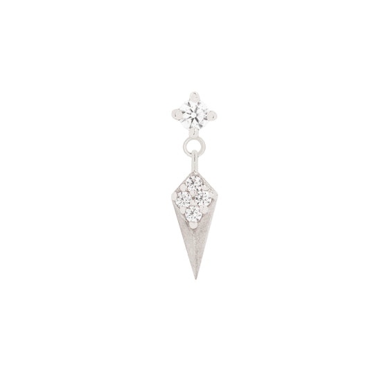 Buddha Jewelry Press Fit Artform CZ Gold Piercing Jewelry > Press Fit Buddha Jewelry White Gold