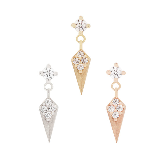 Buddha Jewelry Press Fit Artform CZ Gold Piercing Jewelry > Press Fit Buddha Jewelry