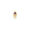 Avec Moi Threadless End with Blue Sapphire (Lab Grown) Threadless Ends Buddha Jewelry 14k Yellow Gold