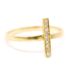 Jennifer Dawes Walk The Line Diamond Finger Ring Gold