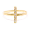 Jennifer Dawes Walk The Line Diamond Finger Ring Gold