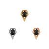 Buddha Jewelry Press Fit Cadence Black Spinel Gold Piercing Jewelry > Press Fit Buddha Jewelry   