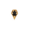 Buddha Jewelry Press Fit Cadence Black Spinel Gold Piercing Jewelry > Press Fit Buddha Jewelry Yellow Gold  