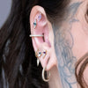 Buddha Jewelry Electric Feel Press Fit with Blue Topaz Ombre Gold Piercing Jewelry > Press Fit Buddha Jewelry