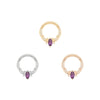Buddha Jewelry Coterie Gold Clicker with Amethyst Piercing Jewelry > Clicker Buddha Jewelry