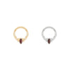 Buddha Jewelry Coterie Gold Clicker with Garnet Piercing Jewelry > Clicker Buddha Jewelry
