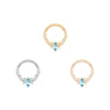 Buddha Jewelry Coterie Gold Clicker with London Blue Topaz Piercing Jewelry > Clicker Buddha Jewelry