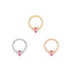 Buddha Jewelry Coterie Gold Clicker with Pink Tourmaline Piercing Jewelry > Clicker Buddha Jewelry