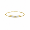 DJULA Bar Chain Finger Ring Diamond Gold Finger Rings DJULA Yellow Gold