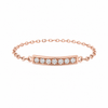 DJULA Bar Chain Finger Ring Diamond Gold Finger Rings DJULA Rose Gold