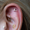 Buddha Jewelry Powerhouse Gold Press Fit with Enamel + CZ Piercing Jewelry > Press Fit Buddha Jewelry
