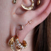 Buddha Jewelry Moonshine Satin Gold Press Fit with CZ Piercing Jewelry > Press Fit Buddha Jewelry