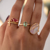 Jennifer Dawes Walk The Line Diamond Finger Ring Gold
