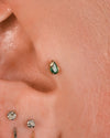 Buddha Jewelry Occasion Press Fit with Emerald (Lab Grown) Gold Piercing Jewelry > Press Fit Buddha Jewelry
