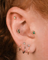 Buddha Jewelry Occasion Press Fit with Moss Agate Gold Piercing Jewelry > Press Fit Buddha Jewelry