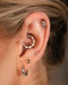 Buddha Jewelry Occasion Press Fit with London Blue Topaz Gold Piercing Jewelry > Press Fit Buddha Jewelry