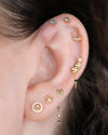 Buddha Jewelry Gaia Gold Press Fit with CZ Piercing Jewelry > Press Fit Buddha Jewelry