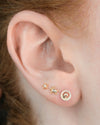 Buddha Jewelry Honu Gold Press Fit with White Sapphire Piercing Jewelry > Press Fit Buddha Jewelry