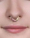 Buddha Jewelry Echelon Gold Clicker with Amethyst Piercing Jewelry > Clicker Buddha Jewelry