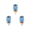 Buddha Jewelry Press Fit Desden London Blue Topaz + CZ Gold Piercing Jewelry > Press Fit Gold Buddha Jewelry   