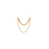 Buddha Jewelry Diamond Cut Side Chain Gold Piercing Jewelry > Chain Buddha Jewelry Rose Gold  