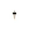 Buddha Jewelry Dystrikt Press Fit with Black Spinel Gold Piercing Jewelry > Press Fit Buddha Jewelry Yellow Gold