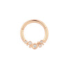 Buddha Jewelry Effervescent Clicker CZ Gold Piercing Jewelry > Clicker Buddha Jewelry Rose Gold 16g 5/16"