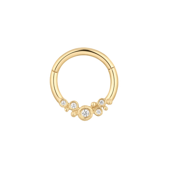 Buddha Jewelry Effervescent Clicker CZ Gold Piercing Jewelry > Clicker Buddha Jewelry Yellow Gold 16g 5/16"