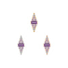 Buddha Jewelry Electric Feel Press Fit with Amethyst Ombre Gold Piercing Jewelry > Press Fit Buddha Jewelry