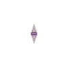 Buddha Jewelry Electric Feel Press Fit with Amethyst Ombre Gold Piercing Jewelry > Press Fit Buddha Jewelry White Gold