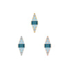 Buddha Jewelry Electric Feel Press Fit with Blue Topaz Ombre Gold Piercing Jewelry > Press Fit Buddha Jewelry