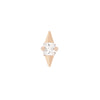 Buddha Jewelry Press Fit Elemental CZ Gold Piercing Jewelry > Press Fit Gold Buddha Jewelry Rose Gold