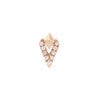 Buddha Jewelry Press Fit Empower CZ Gold Piercing Jewelry > Press Fit Gold Buddha Jewelry Rose Gold